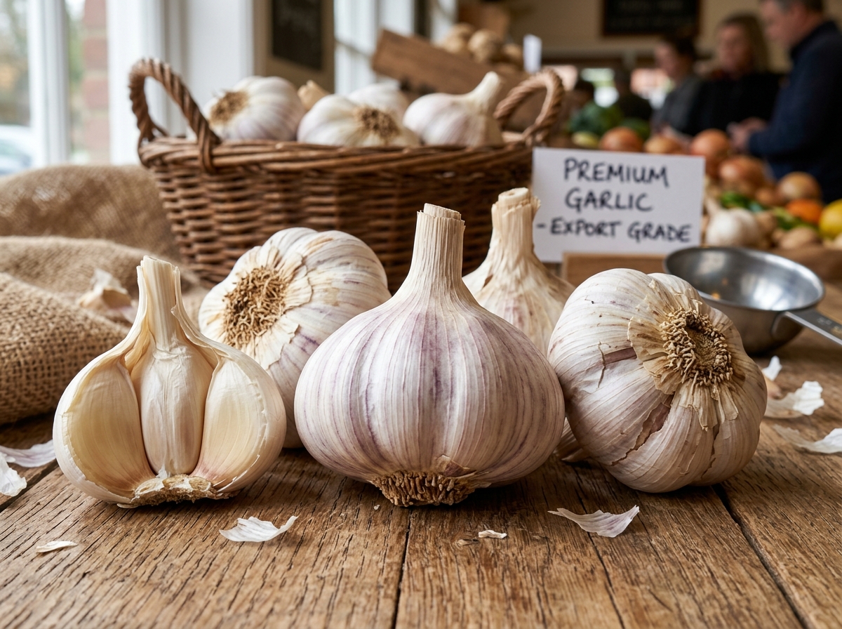 Fresh Garlic Bulb Inspection