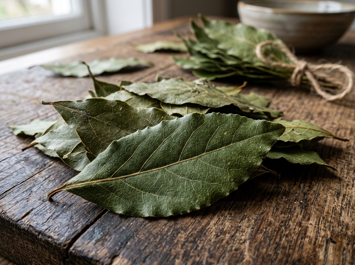 Organic Bay Leaves Drying
